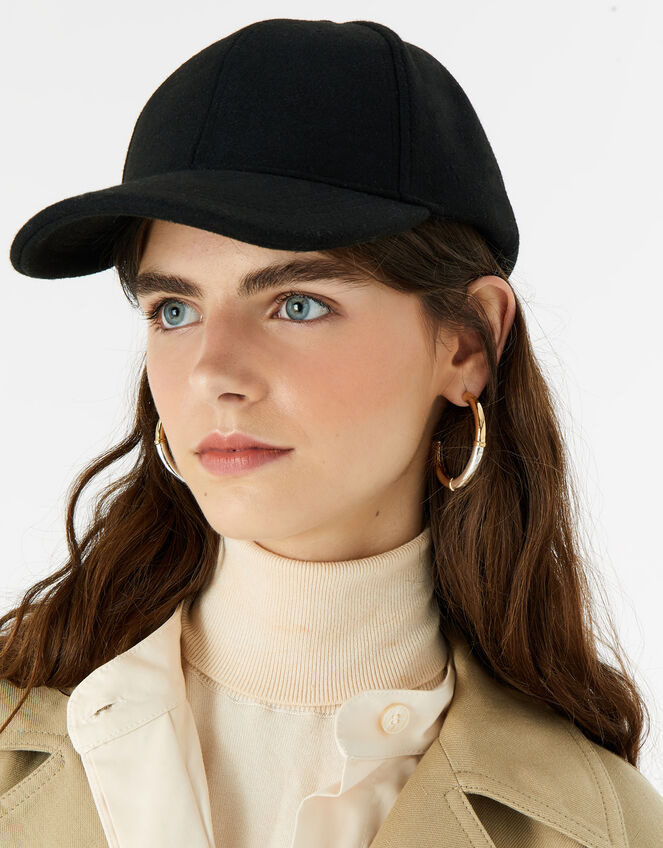 Super-Soft Marl Baseball Cap, Black (BLACK), large