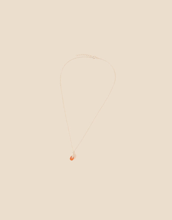 Recycled Sterling Silver Carnelian Leaf Pendant Necklace, , large