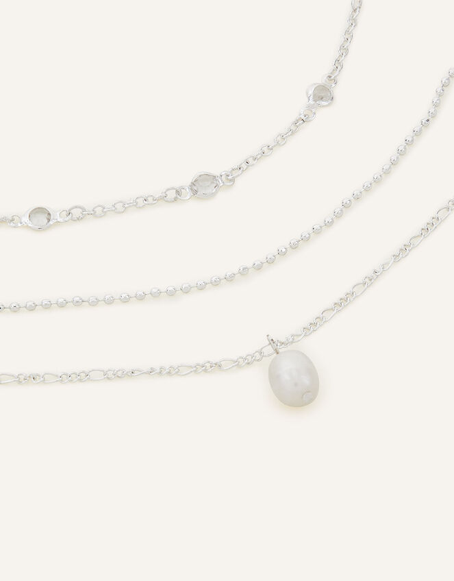 Station Disc and Pearl Anklet Set of Three, , large