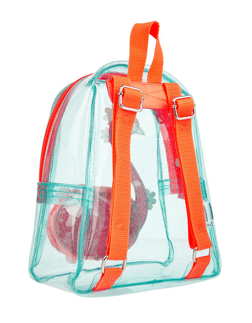 flora flamingo glitter jelly backpack