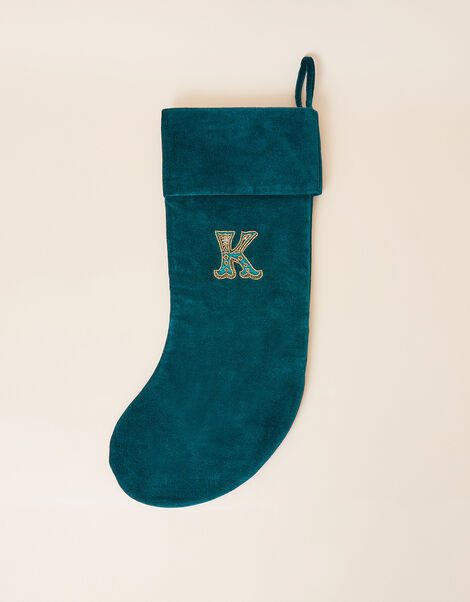 Embroidered Initial K Stocking, , large