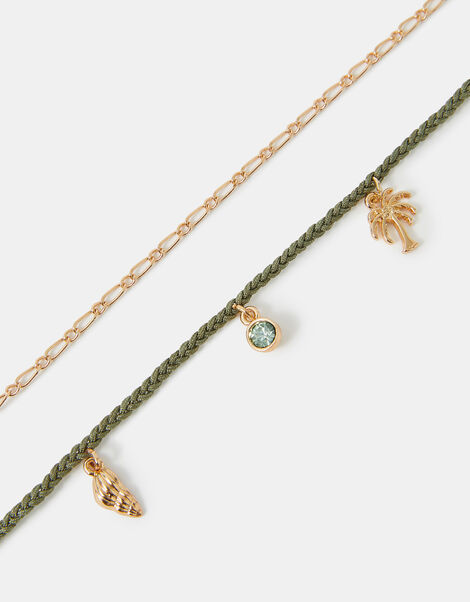 2-Pack Beach Charm Anklets, , large