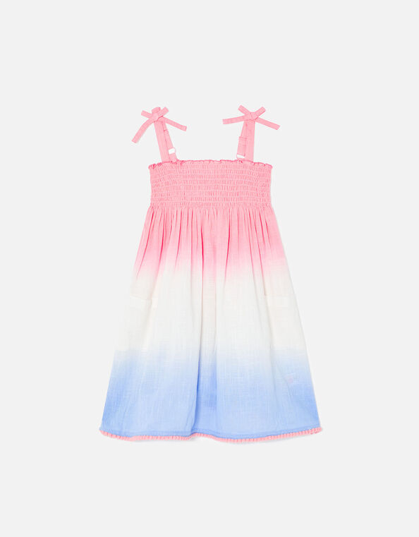 Girls Ombre Smock Dress, Multi (BRIGHTS-MULTI), large