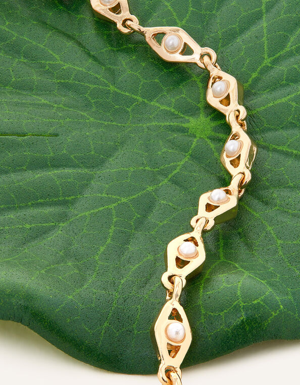 Pearl Detail Chain Necklace, , large