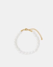 Stainless Steel Faux Pearl Bracelet, , large