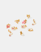5-Pack Girls Bear Clip-On Earrings, , large