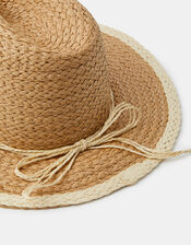 Contrast Trim Fedora Hat, , large