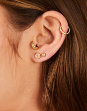 3-Pack Moon Gem Stud Earrings, , large