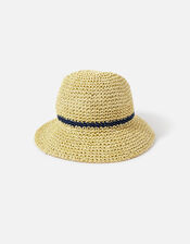 Stripe Natural Bucket Hat, Natural (NATURAL), large