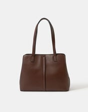 Webbing Strap Shoulder Bag , Brown (CHOCOLATE), large
