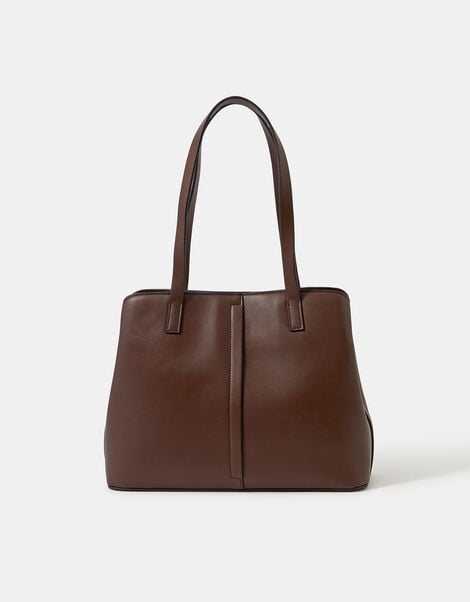 Webbing Strap Shoulder Bag , Brown (CHOCOLATE), large