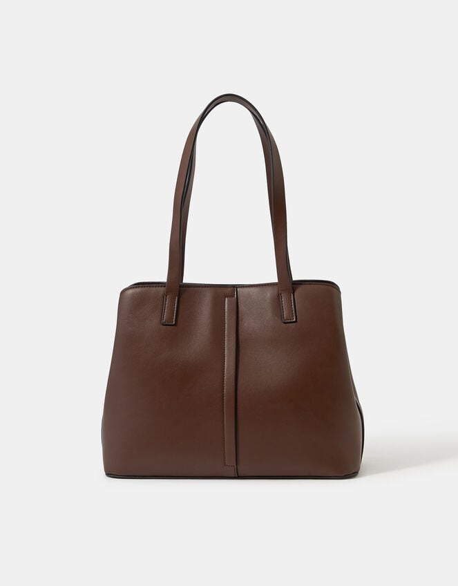 Webbing Strap Shoulder Bag , Brown (CHOCOLATE), large