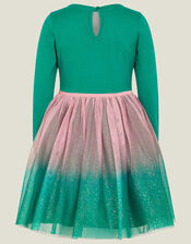 Girls Star Party Dress, Green (GREEN), large