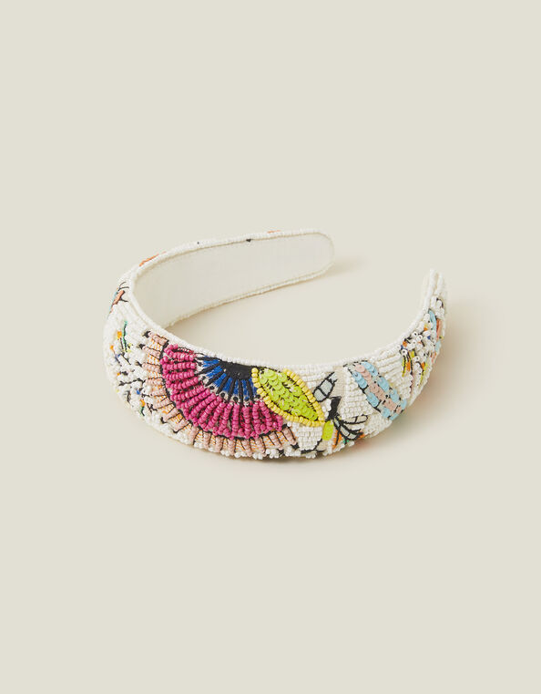 Beaded Tropical Headband , , large