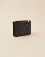 Quilted Zip Purse, Black (BLACK), large
