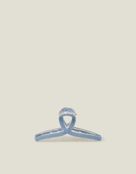 Wrapped Denim Claw Clip, , large