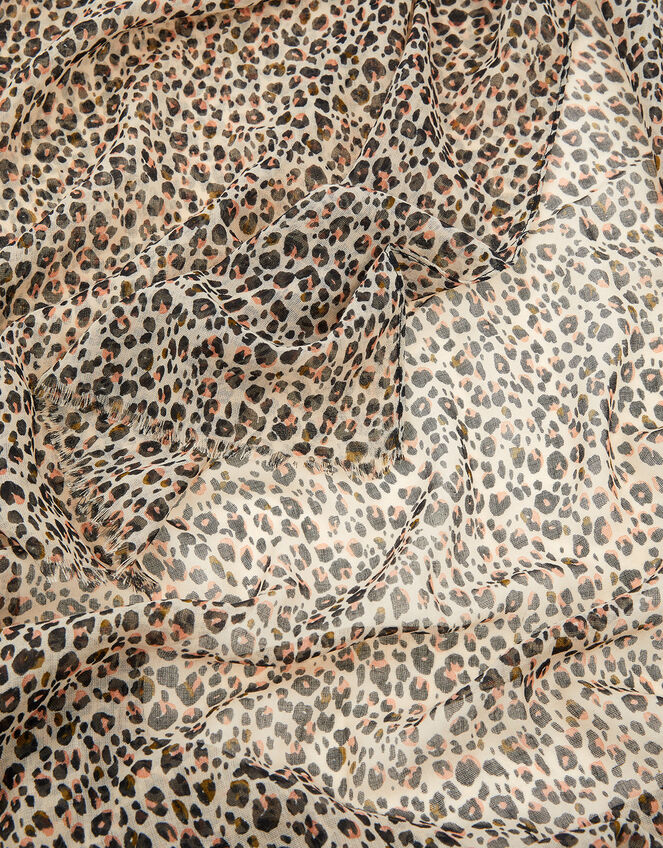 Leopard Print Scarf, , large