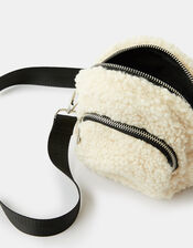 Fluffy Shearling Cross-Body Bag, , large