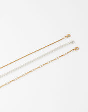 Chain Bracelets Set of Three, , large