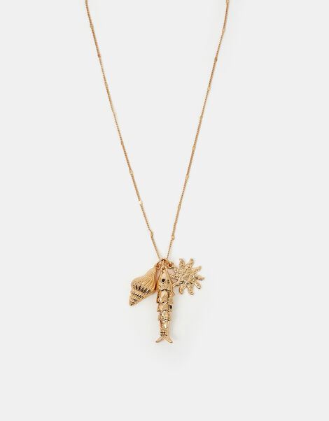 Sea Charm Pendant Necklace Gold, , large