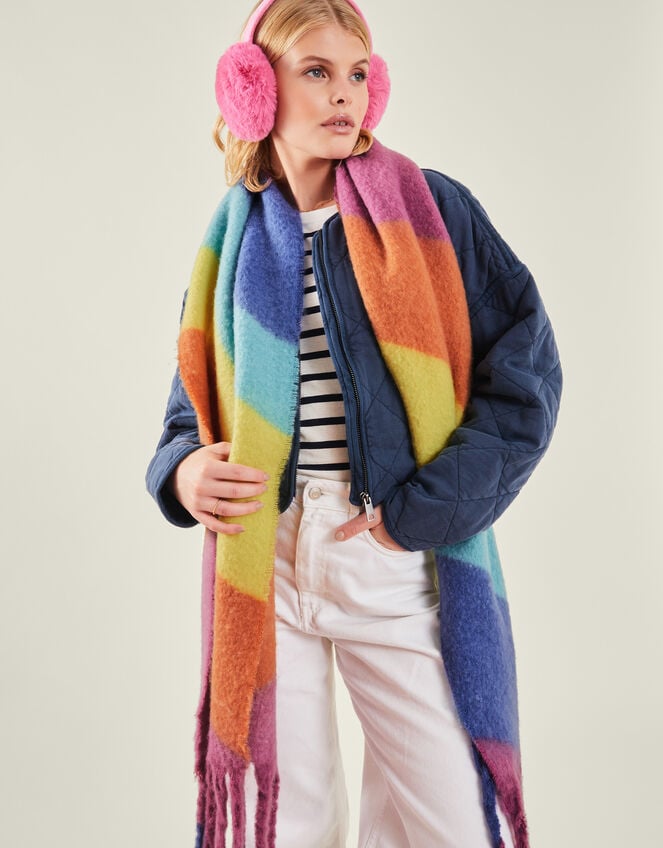 Rainbow Wave Super-Soft Scarf, , large
