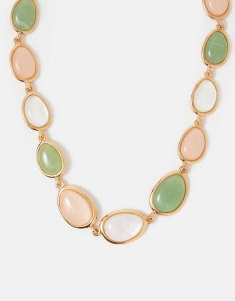 Mixed Stone Collar Necklace, , large