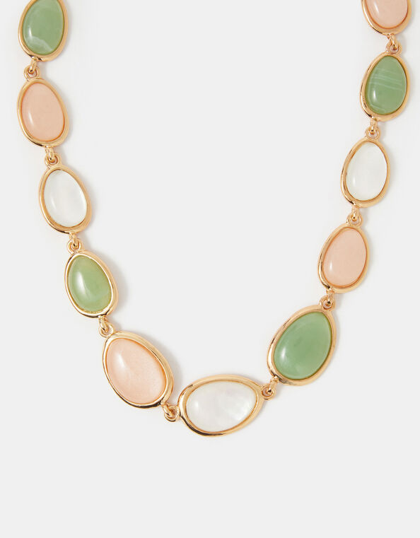 Mixed Stone Collar Necklace, , large