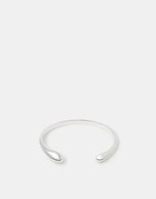 Sterling Silver-Plated Open Cuff Bracelet, , large