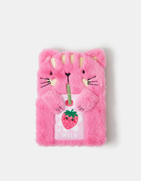 Girls Fluffy Kitty Notebook, , large