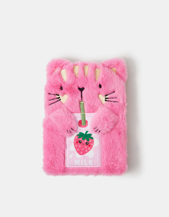 Girls Fluffy Kitty Notebook, , large