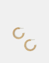 Chunky Diamant&eacute; Hoop Earrings, , large