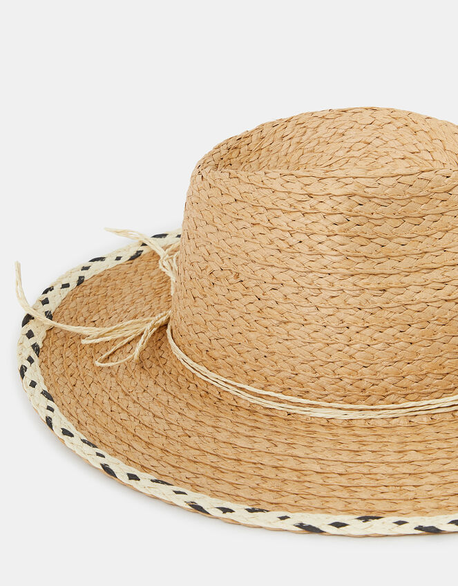 Mono Brim Fedora Hat, , large