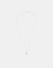 Sterling Silver Mother of Pearl Clover Pendant Necklace, , large