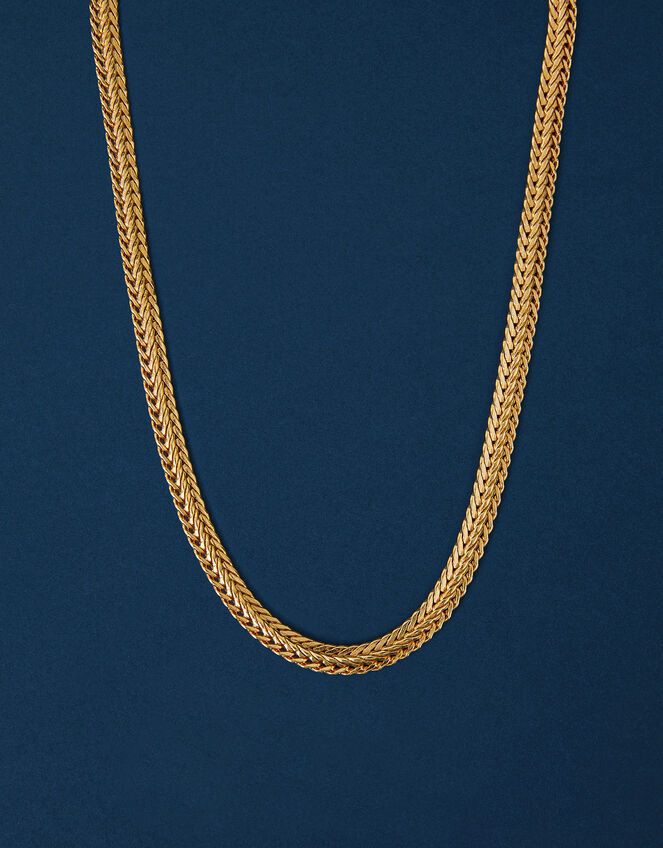 14ct Gold-Plated Chunky Weave Chain Necklace, , large