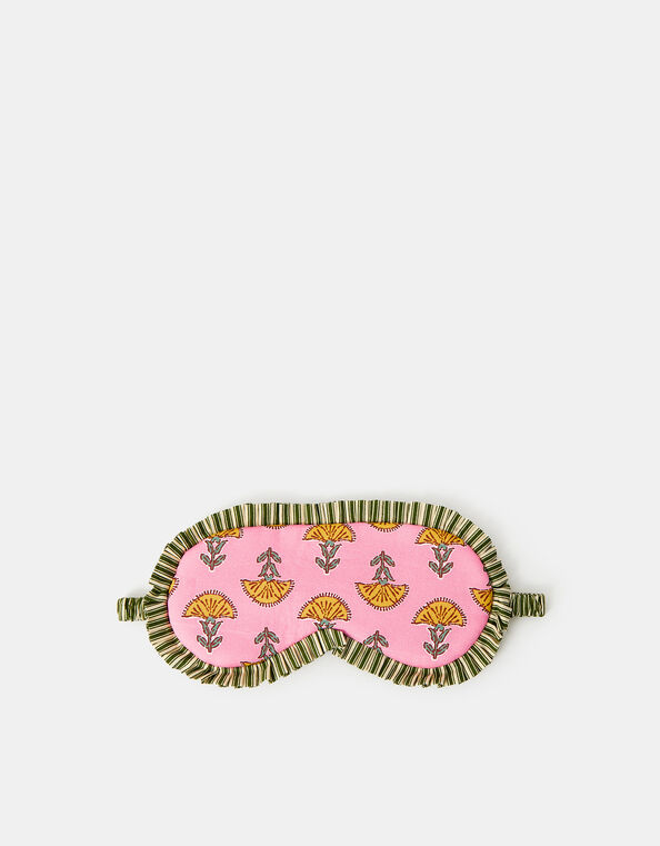 Frilly Floral Print Sleep Mask, , large