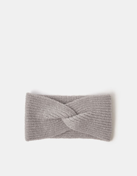 Soft Knit Bando Headband, Grey (GREY), large