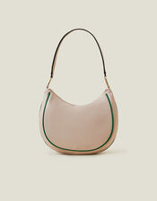 Piped Shoulder Bag, Cream (CREAM), large