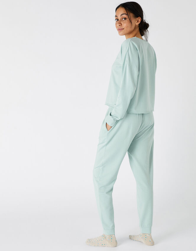 Oversized Cropped Sweatshirt, Green (LIGHT GREEN), large