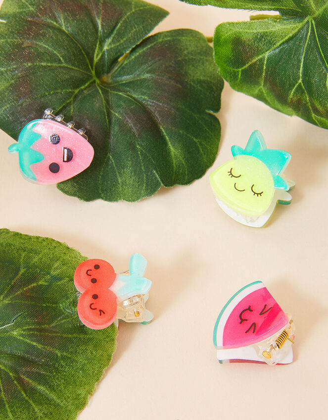 Kids Fruit Claw Clips 4 Pack Girls hair clips Accessorize UK