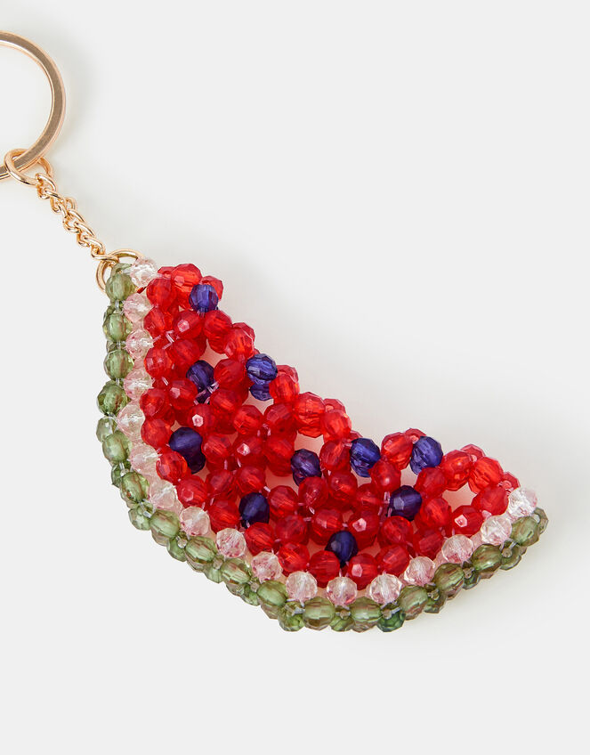 Watermelon Beaded Bag Charm, , large