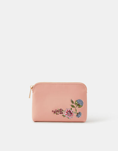 Floral Embroidered Coin Purse, , large