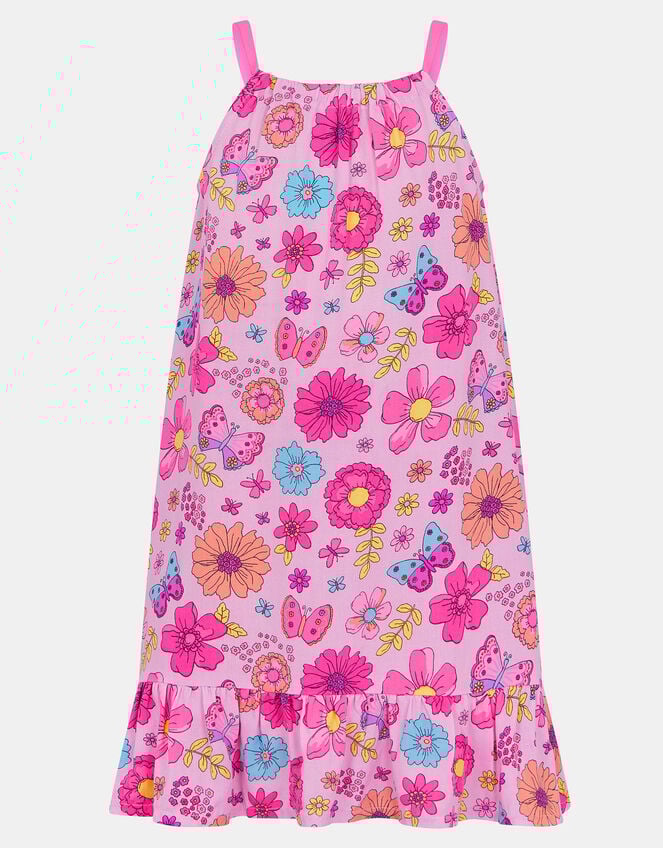 Girls Retro Floral Swing dress, Multi (PASTEL MULTI), large