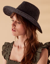 Open Weave Fedora Hat, , large