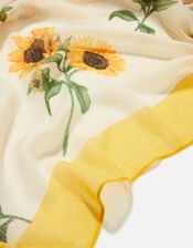 Sienna Sunflower Print Scarf, , large