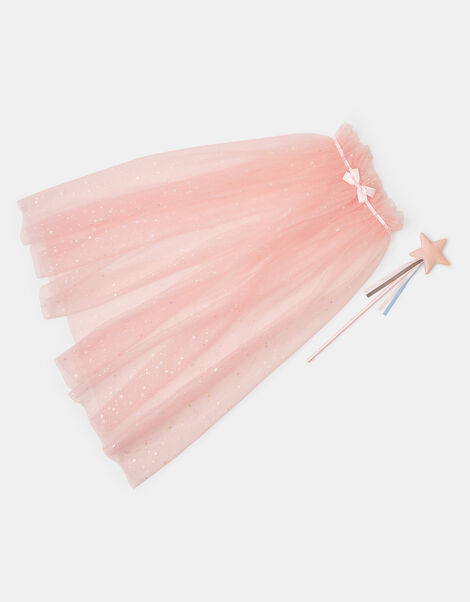 Girls Tulle Fairy Cape & Wand Set, , large