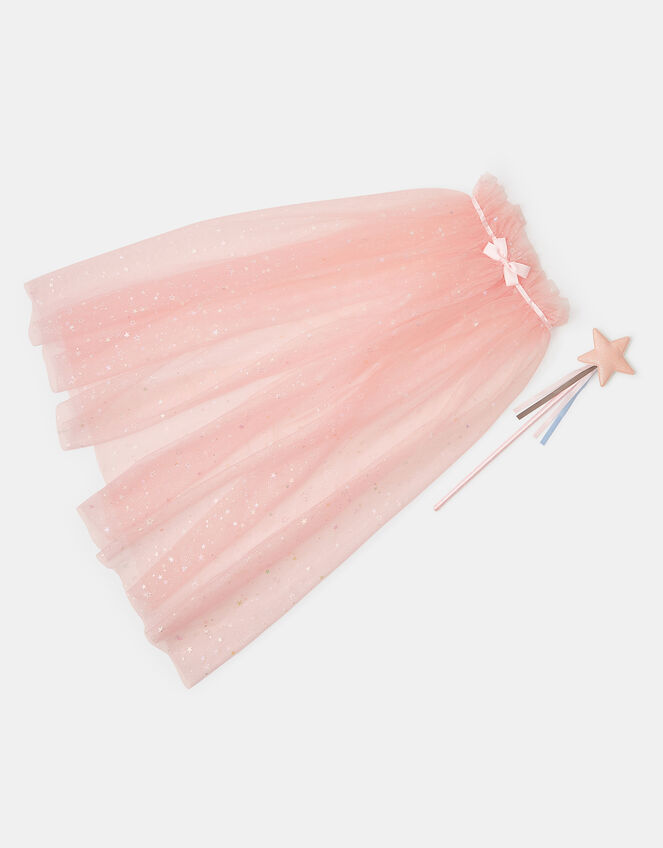 Girls Tulle Fairy Cape & Wand Set, , large