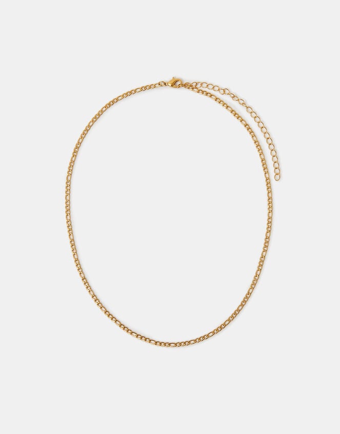 Stainless Steel Figaro Chain Necklace, , large