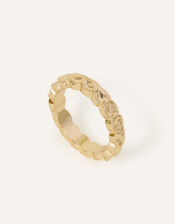 Textured Circles Rings, Gold (GOLD), large