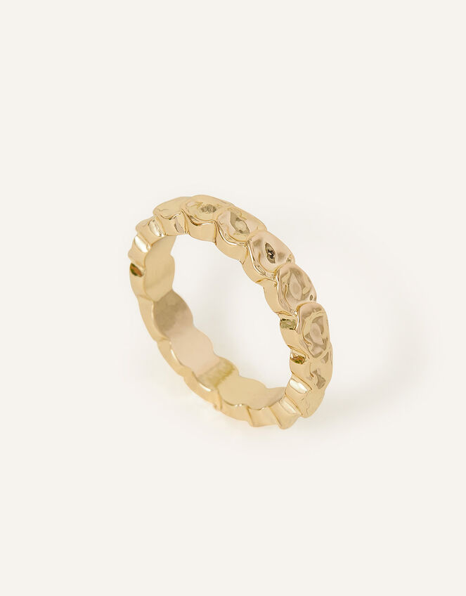 Textured Circles Rings, Gold (GOLD), large