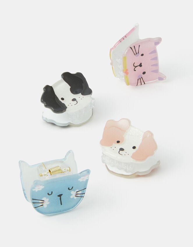 4-Pack Girls Pet Claw Clips, , large